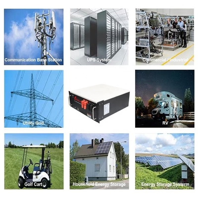 48V/51.2V Amosolar Lithium Ion Batterijen voor zonneopslag 100ah 200ah 10kwh 20kwh