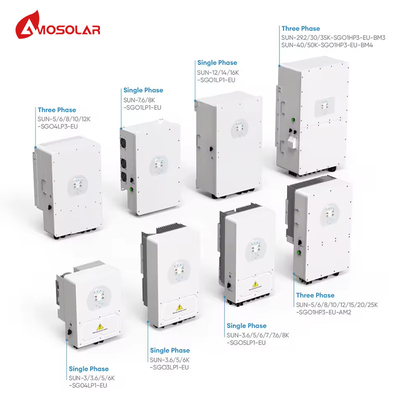 6500 Wp Maximum PV Array Power DC/AC-omvormers Hybride zonne-omvormer 5kw SUN-5K-SG01LP1
