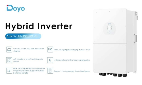 360V Invoerspanning Deye SUN-12K-SG04LP3-EU Inverter essentieel voor hybride zonnestelsel