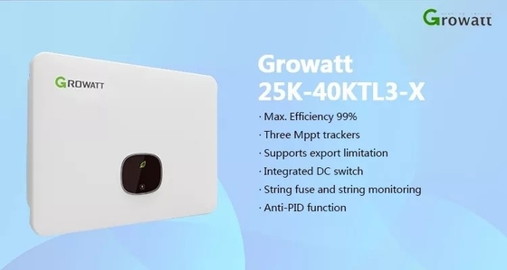 30KW 33KW 36KW 40KW Driefasige Nettie Tie Inverter met 3 MPPT-trackers en 29,5 kg gewicht