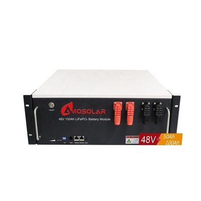 48V/51.2V Amosolar Lithium Ion Batterijen voor zonneopslag 100ah 200ah 10kwh 20kwh