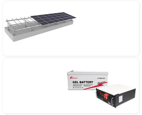1-50KW Lithium Ion Battery Amosolar Hybrid On-Off Grid Solar Power System Kit voor thuis