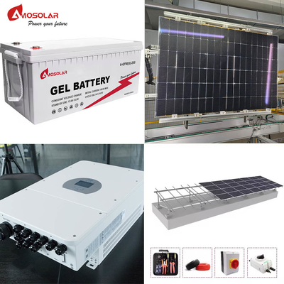 1-50KW Lithium Ion Battery Amosolar Hybrid On-Off Grid Solar Power System Kit voor thuis