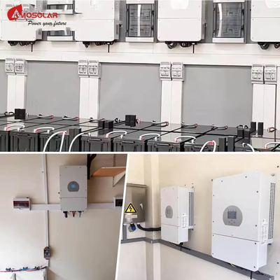 6kw Hybride zonne-energiesysteem voor thuisgebruik met 3kw On-Off-Grid en 30kw Windenergieopslag