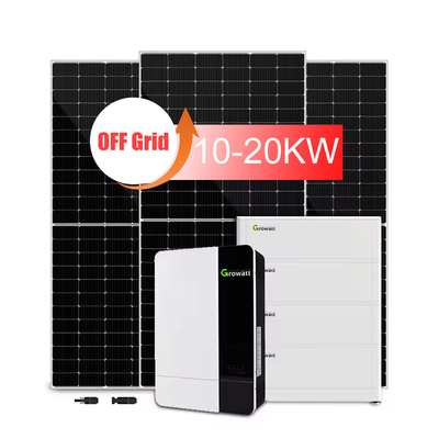10 kW/20 kW off-grid zonne-energiesysteem met lood-zuurbatterij en monokristallijn paneel