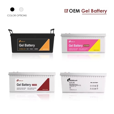 Amosolar 100Ah 200Ah 250Ah 300Ah Deep Cycle Zonnebatterij GEL 12V 24v 100Ah Gesloten gel