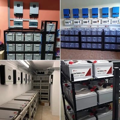 Amosolar 100Ah 200Ah 250Ah 300Ah Deep Cycle Zonnebatterij GEL 12V 24v 100Ah Gesloten gel