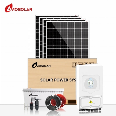 MPPT Controller Amosolar 5kw 10kw Hybride zonnepaneelsysteem met oplaadbare batterij