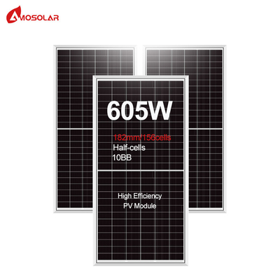 Dubbelglas 575w 580w 585w 590w 595w 600w 605w Mono zonnepanelen met TUV CE ISO