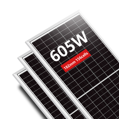 Mono zonnecel IP68 Klassificeerde verbindingsbak 575w 605w Watt PV-module Halve cellen zonnepaneel