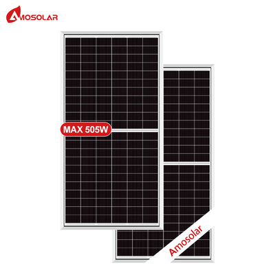 Amosolar Mono Half 182mm 480W 485W 490W 495W 500W 505W A Grade 132 Cells Zonnepaneelmodule