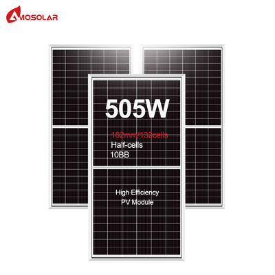 Grade A zonnecellen Amosolar Mono 490w 500w 505w zonnepaneel voor zonne-energiesysteem