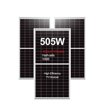 500W zonnepaneel 505W 495W 500W fotovoltaïsche modules met 21,25% efficiëntie en CE goedgekeurd