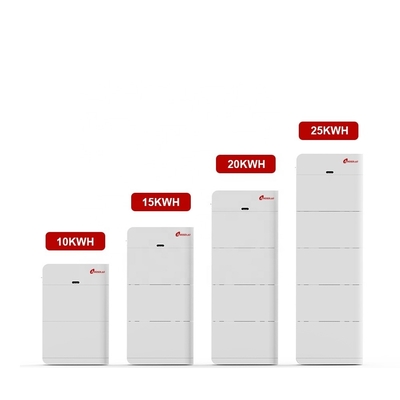 IP65 10kwh 15kwh 20kwh stapelbare hoogspanningsopslagbatterij voor zonne-energiesysteem