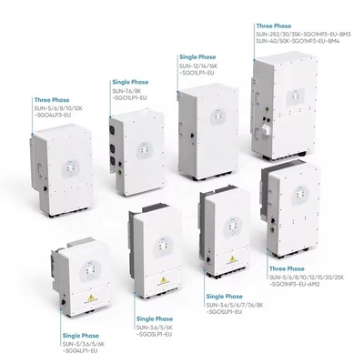 Sun-6k-sg03lp1-eu en Sun-12k-sg04lp3-eu Solar Powerr Hybrid Inverter Perfect voor thuis