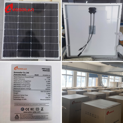 80W 90W 100W 110W 120W mini zonnepaneel voor AS100M6-32 Maximale stroom Imp 5.07