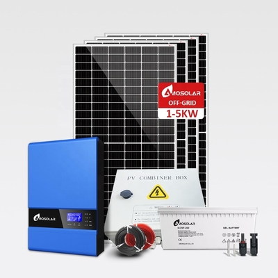 Amosolar 3kw zonne-energiesysteem met aangepaste montage structuur en off-grid functie