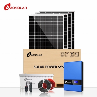 Amosolar 3kw zonne-energiesysteem met aangepaste montage structuur en off-grid functie