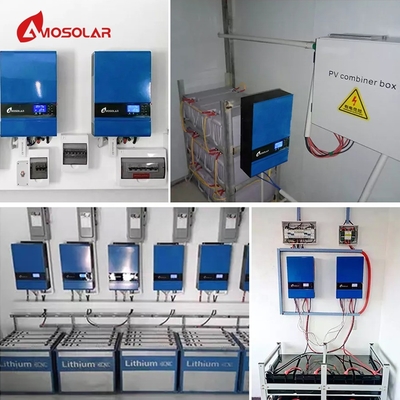 Amosolar 3kw zonne-energiesysteem met aangepaste montage structuur en off-grid functie