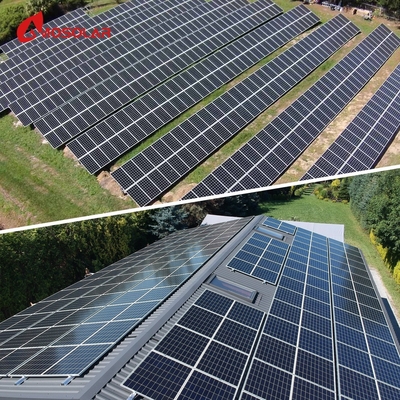 Amosolar 3kw zonne-energiesysteem met aangepaste montage structuur en off-grid functie