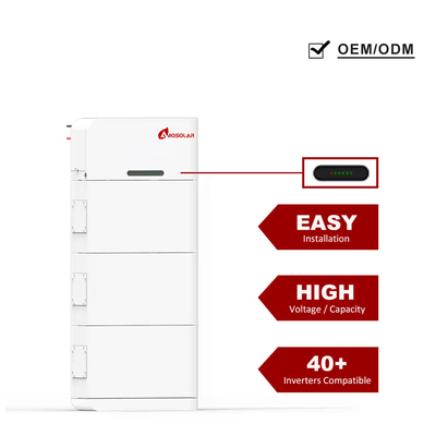 Hoogspanningsbatterij 512 V Lithium-ionbatterij met communicatie Splitsysteem Type Stapelbaar