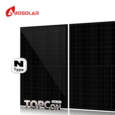 300 mm / 300 mm Kabellengte Volle Zwarte Mono N Type Topcon Zonnepanelen 565w 580w met 144