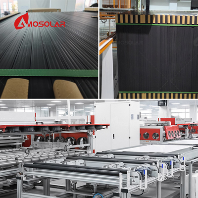300 mm / 300 mm Kabellengte Volle Zwarte Mono N Type Topcon Zonnepanelen 565w 580w met 144