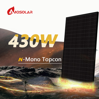 300 mm / 300 mm Kabellengte Volle Zwarte Mono N Type Topcon Zonnepanelen 565w 580w met 144