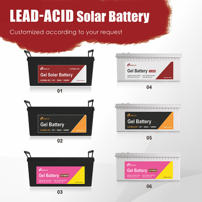 Batterijtype Loodzuur 12V/24V/36V/48V Amosolar gel type batterij voor zonneopslag