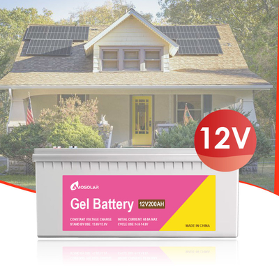 Amosolar 12V 24V 50Ah 100Ah 150Ah 200Ah 250Ah 500Ah Gel type batterij OEM/ODM aanvaard