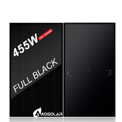 Amosolar 410w 420w 430w 550w All Black N-type zonnepaneel met een panel efficiëntie van 21%
