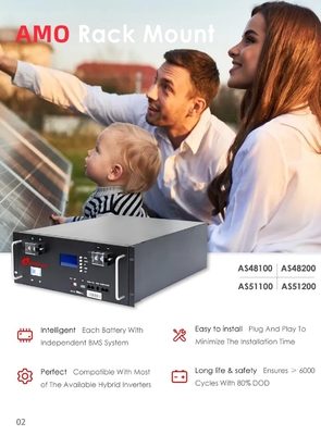 5kwh 10kwh 15kwh Smart Energy Storage Lithiumbatterijen voor huishoudens met een capaciteit van 100Ah