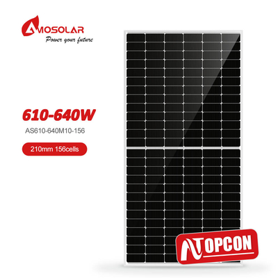 Monokristallijn N-type TOPCON zonnepanelen 610W 620W 630W 640W voor zonne-energiesysteem