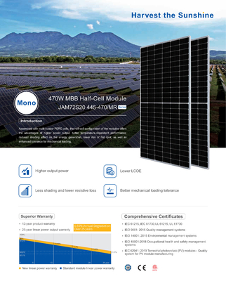 JA PV-modules 435W 445W 455W 450W 460W Monokristallijn zonnepanelen voor woningen