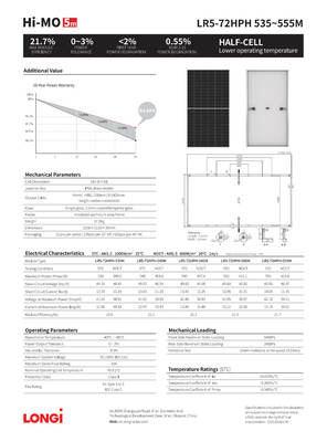 Longi HiMO 7 dubbelglas zonnepaneel 610w 620w 585W 595W 605W voor zonne-energiesysteem