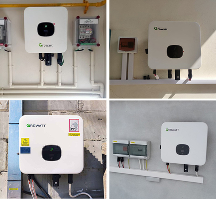 Ground Mounting Growatt Mod 10KTL3-X 10KW On Grid Tie 3-Fase Solar Inverter met MPPT