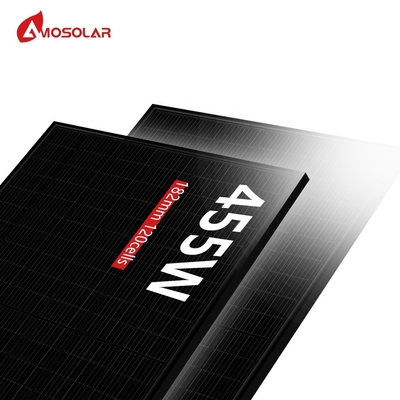 IP68 Klassificeerde verbindingsbak Amosolar 440w 445w 450w 455w Halve cellen Full Black PV module