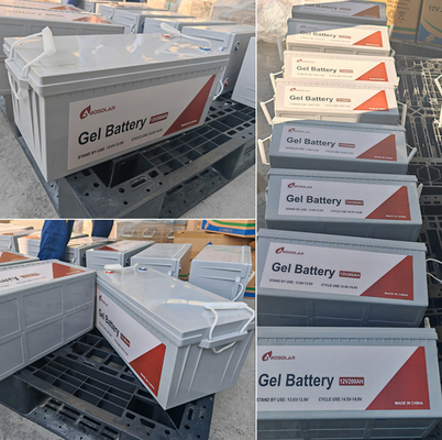 Amosolar Duurzame 12V 24V 100Ah 200Ah loodzuurbatterij voor zonne-energie en omvormer