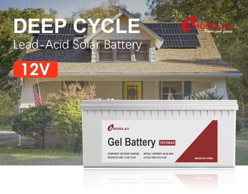 12V/24V/36V/48V Amosolar loodzuur gel batterij 100ah 200ah voor off-grid zonnestelsel