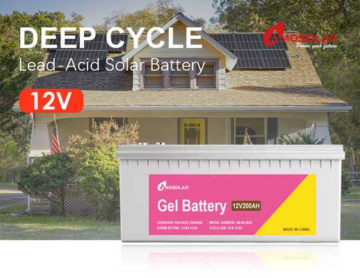 Hoge capaciteit gelklep gereguleerde batterij Amosolar zonne-opslag diepe cyclus loodzuur