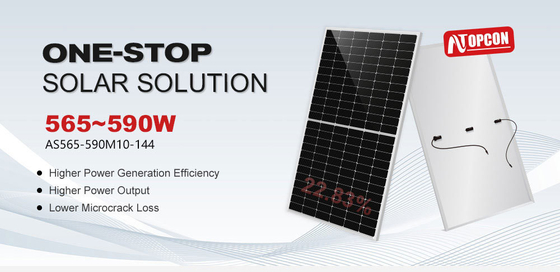 Amosolar 565w 570w 575w 580w 585w 590w Half-Cut Cell N-type mono-kristallijn zonnepaneel
