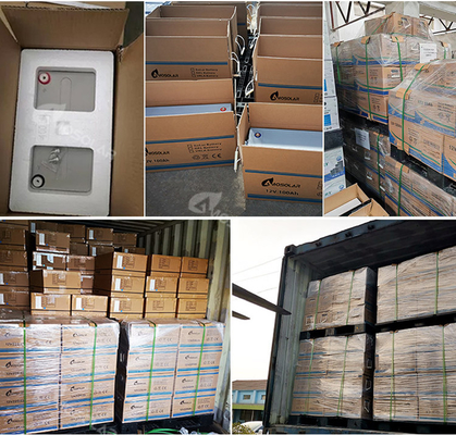 Amosolar 12V/24V/36V/48V 100Ah 150Ah 200Ah loodzuurbatterijen met 1C laadverhouding