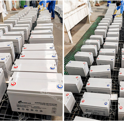 Amosolar zonnebatterij 12V Gel 100Ah 150Ah 200Ah 250Ah voor opslag bij kamertemperatuur