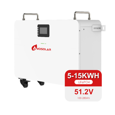 51.2V energieopslag 5kwh 10kwh Lifepo4 Lithiumbatterij voor zonne-systemen door Amosolar