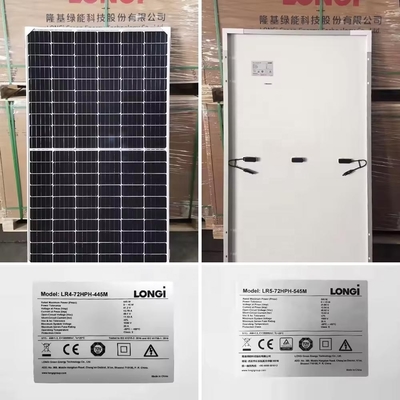 Longi Hi-MO6 435w 440w 445w Monofaciale PV-modules 182mmx182mm voor thuis PV-zonnestelsel