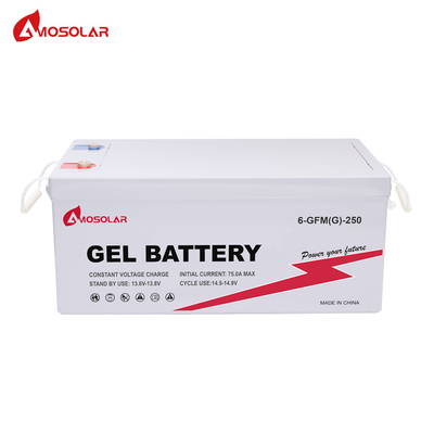 Gezegelde gelbatterij voor thuis zonne-opslag 12V 100AH 250AH diepe cyclus GEL loodzuur
