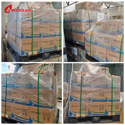 EU-standaard Deep Cycle Power 12V 100Ah 120Ah 200Ah Gelbatterijen Amosolar voor OEM / ODM