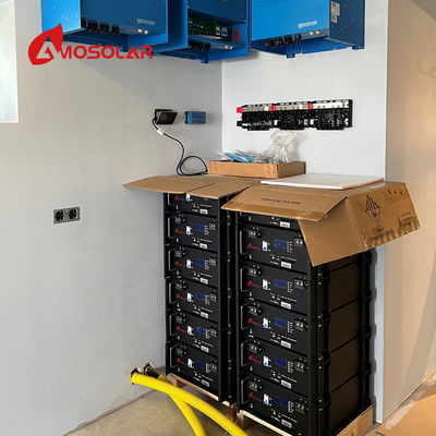 Amosolar 5KWH 10KWH Deep Cycle Server Rack Mount Voor thuis Zonneopslag LFP Capaciteit
