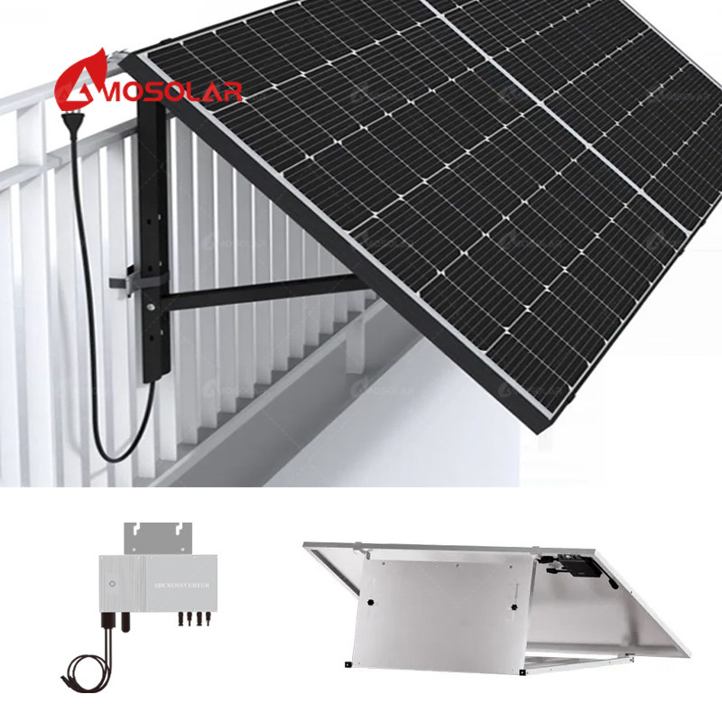 MPPT zonnepanelen Ondersteuningssysteem voor balkonen Amosolar On Grid Hybrid 800w 1000w 1200w