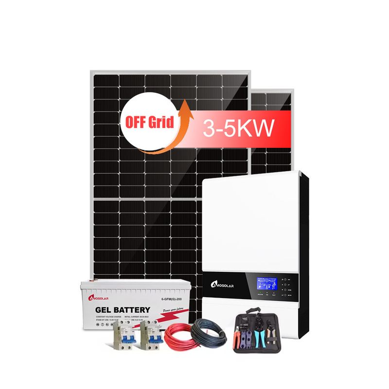 5KW 8KW 10KW zonne-energiesysteem kosten voor thuis buiten het net full set PWM controller type